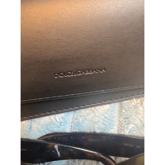 Dolce & Gabbana 6052 Wraparound Sunglasses Brown Tortoise Y2K Italy 135